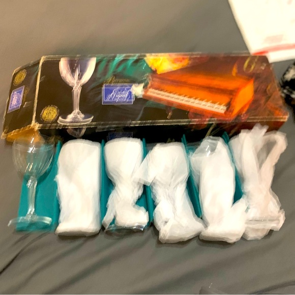 EUC or possibly Never used BERGERAC CRISTAL D'ARQUES CRYSTAL SHERRY GLASSES - Picture 4 of 7